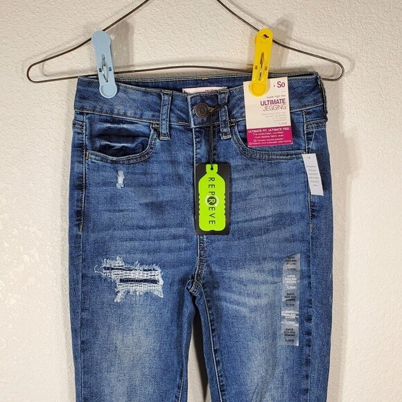 So Super High Rise Ultimate Jegging 1L/25W Skinny Fit Distressed Stretch 25x31 - Picture 3 of 13